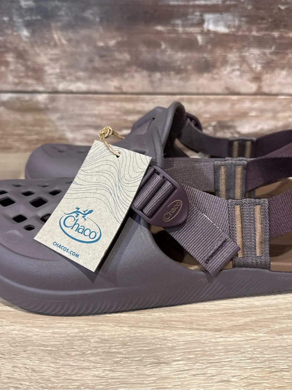 Chaco Men's Vented Slip-On Clog in Deep Plum